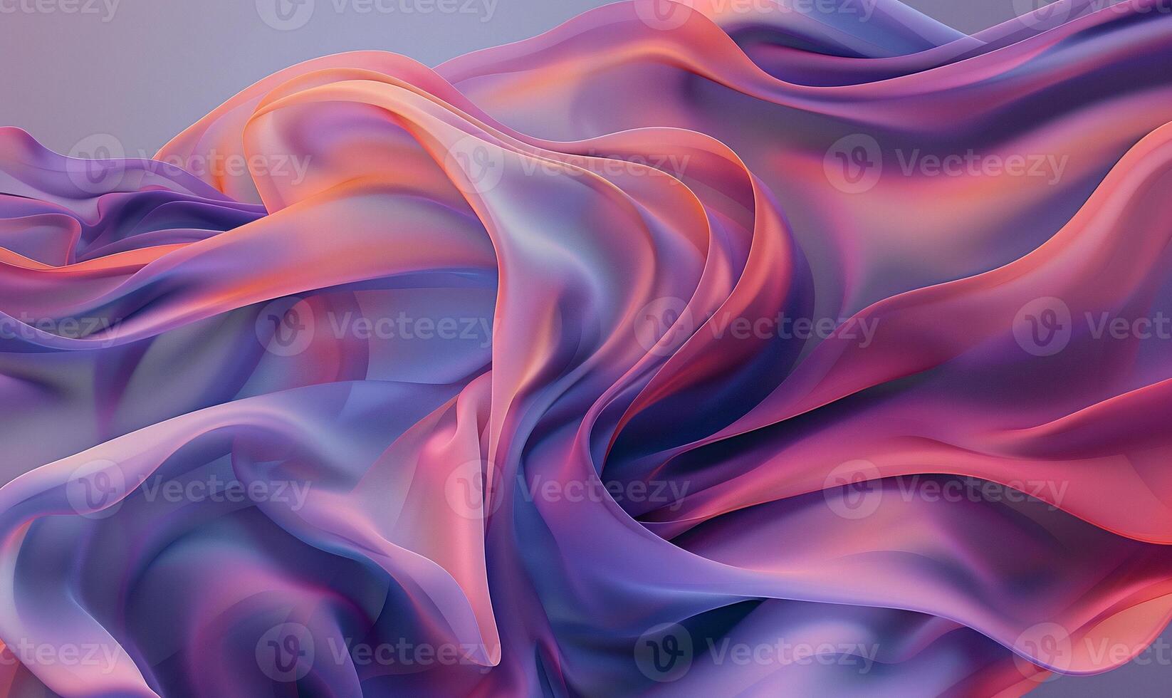 Abstract flowing fabric, vibrant color gradients photo