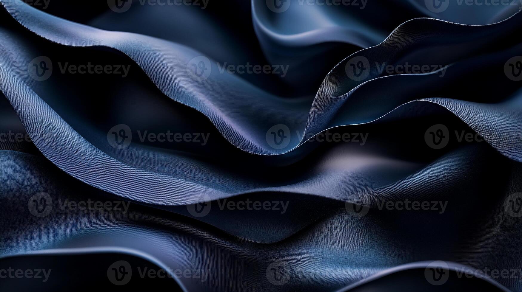 Deep blue fabric waves, luxurious texture photo