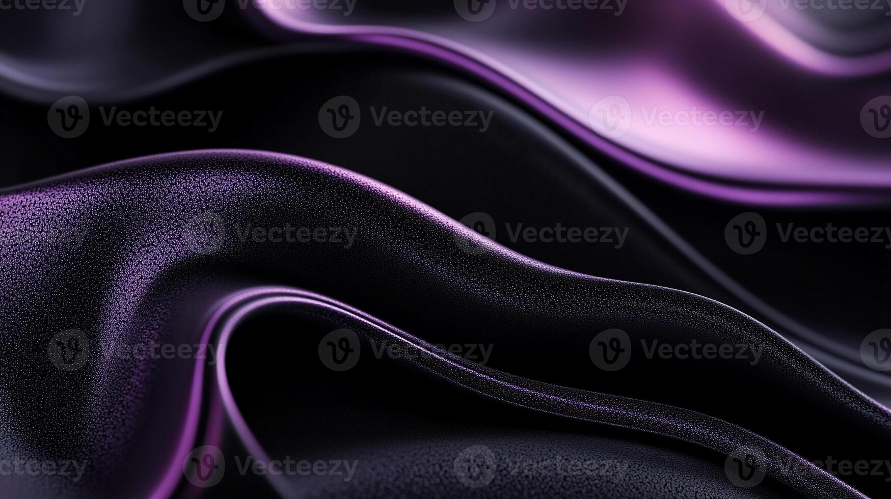 Dark purple silk fabric with flowing waves and subtle texture photo