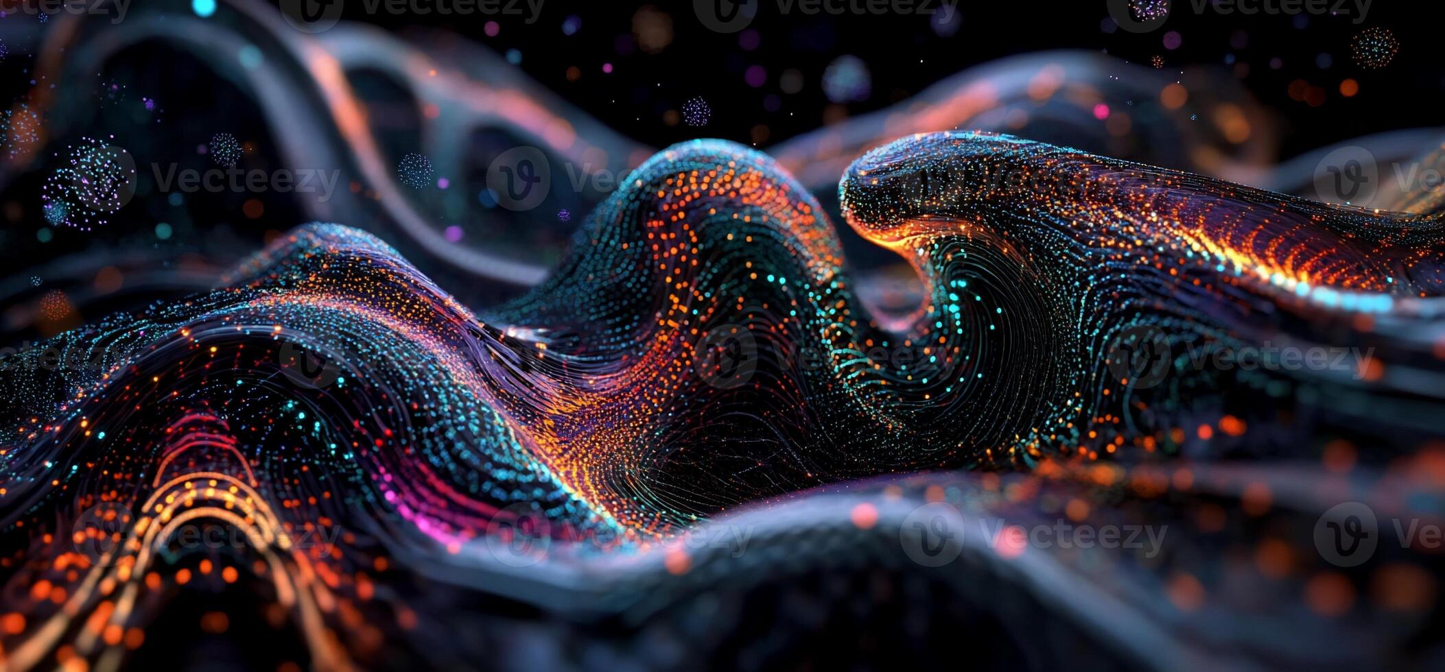 Abstract digital wave pattern photo