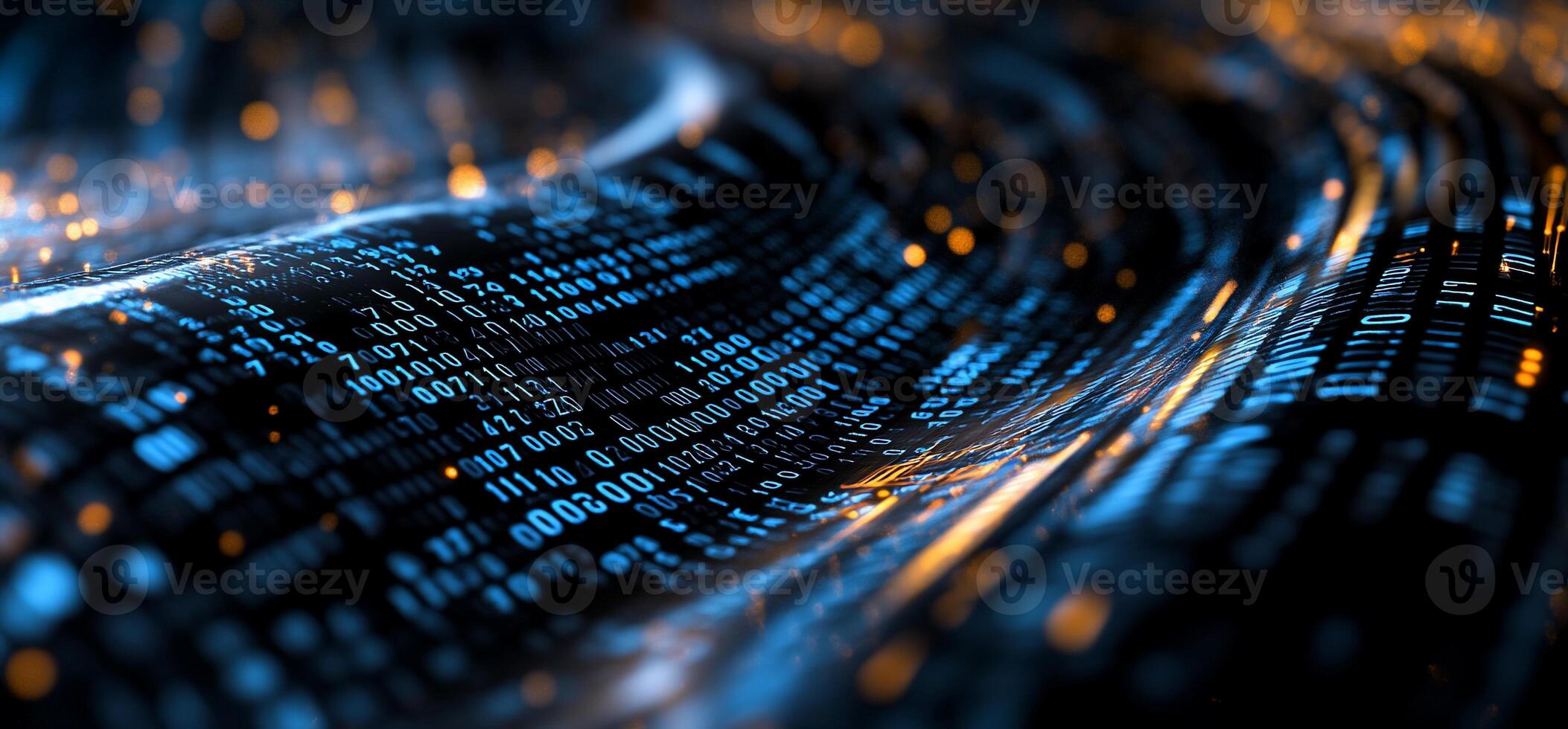 Abstract digital code flow photo