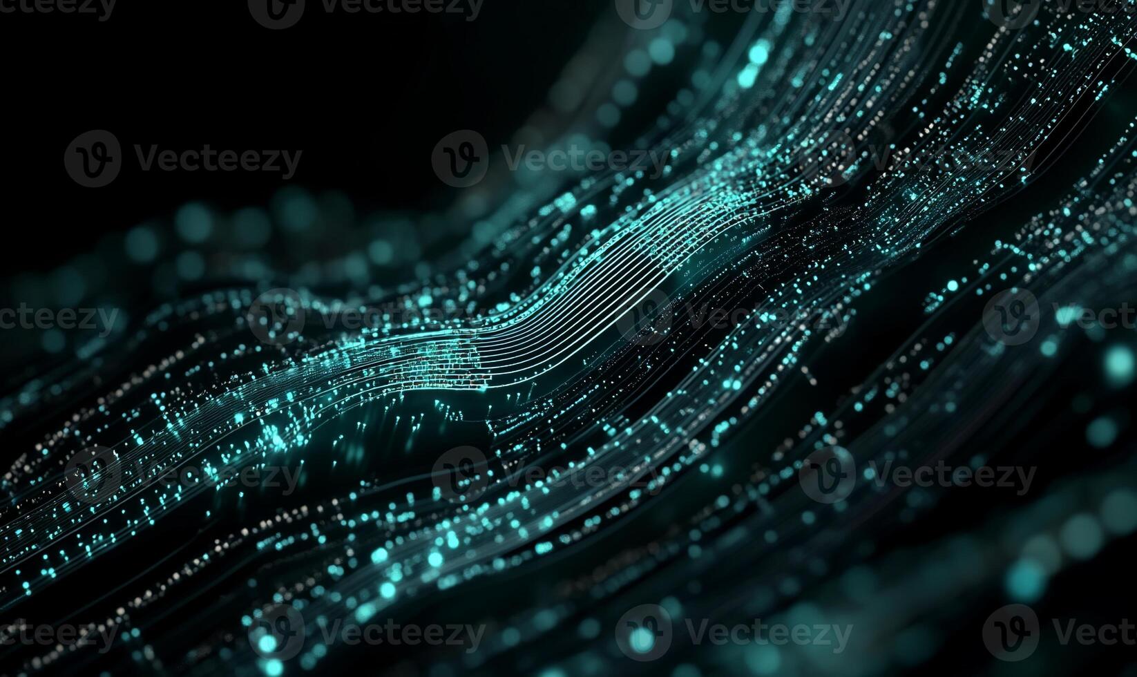 Abstract data flow, swirling patterns of interconnected digital particles. A mesmerizing display of complex algorithms. Dynamic visuals photo
