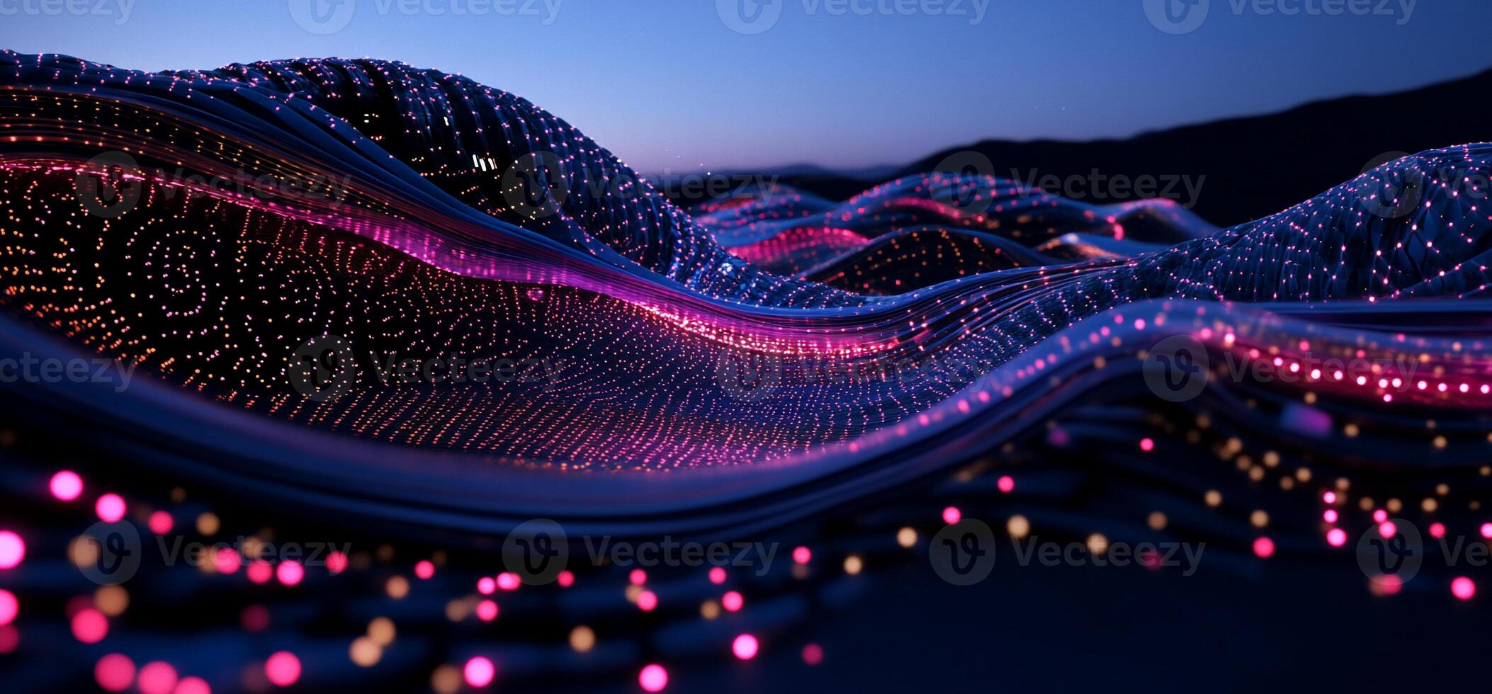 Abstract Waveform of Data Flow photo