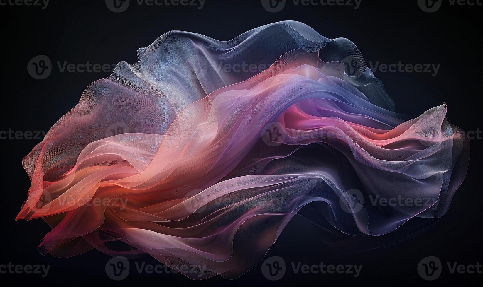 Abstract fluid form with vibrant color gradients photo