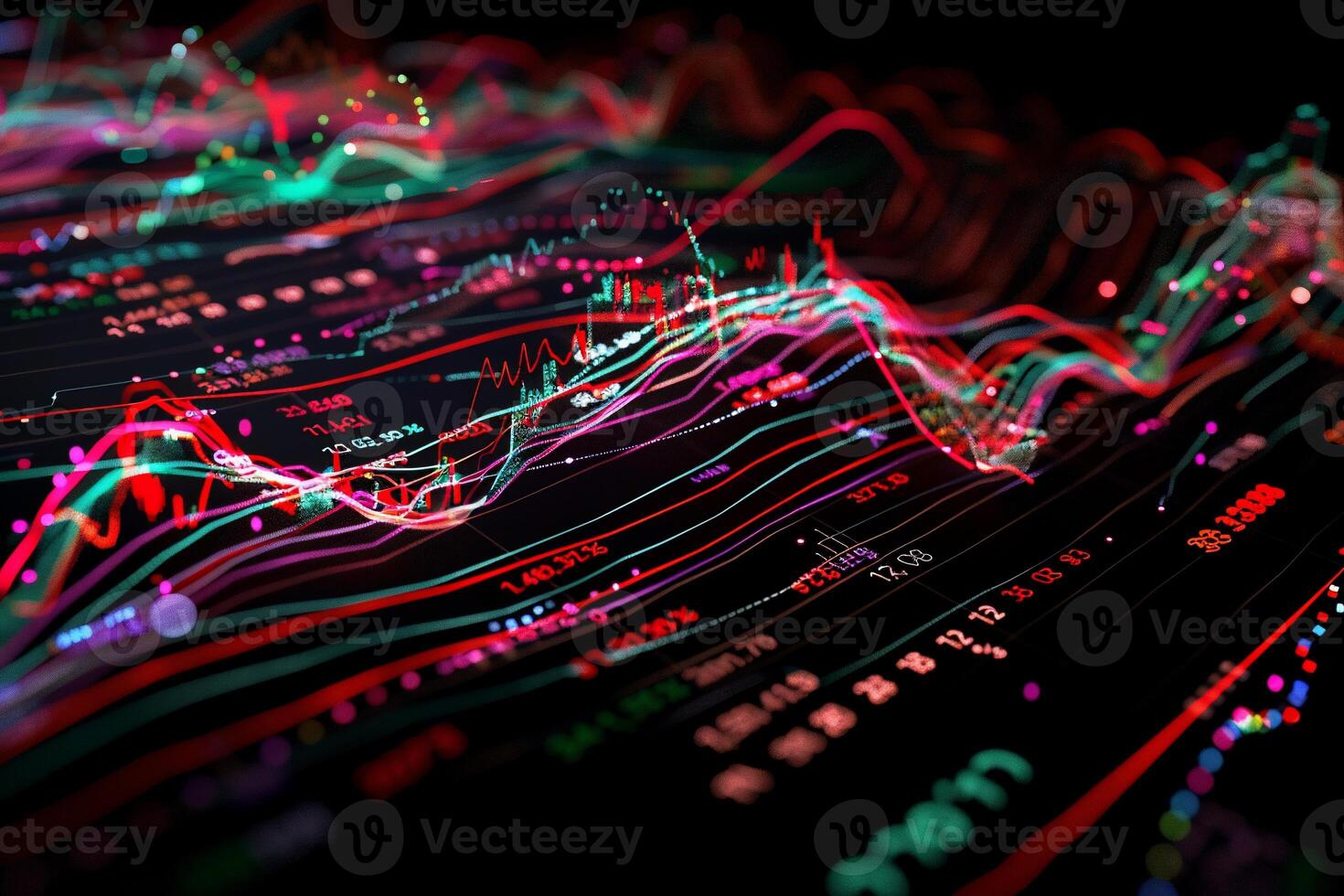 Dynamic financial data visualization photo