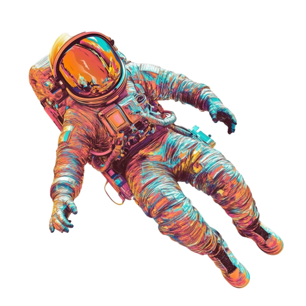 An astronaut floating in space png