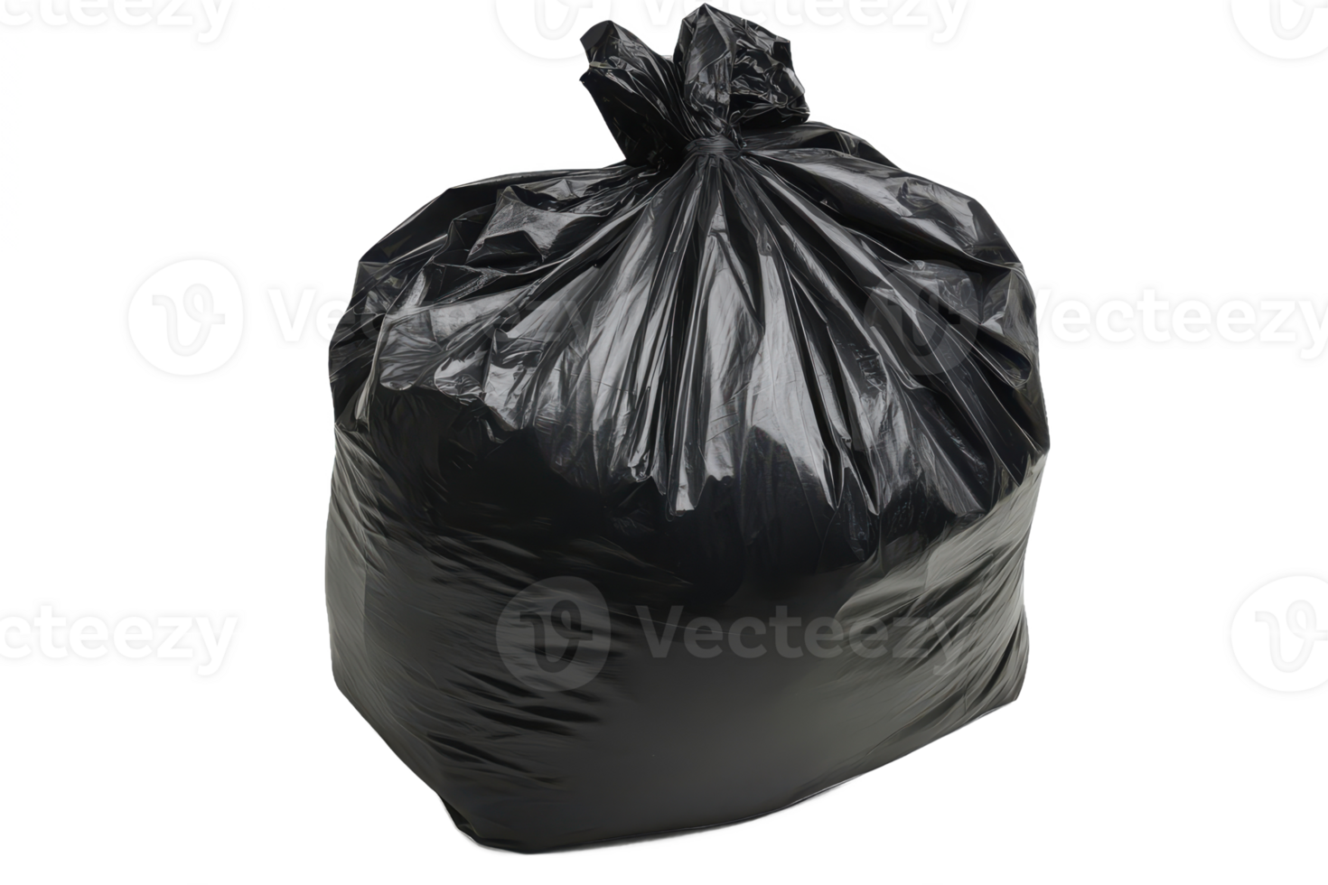 black garbage bag and its symbolism in waste management and disposal. png