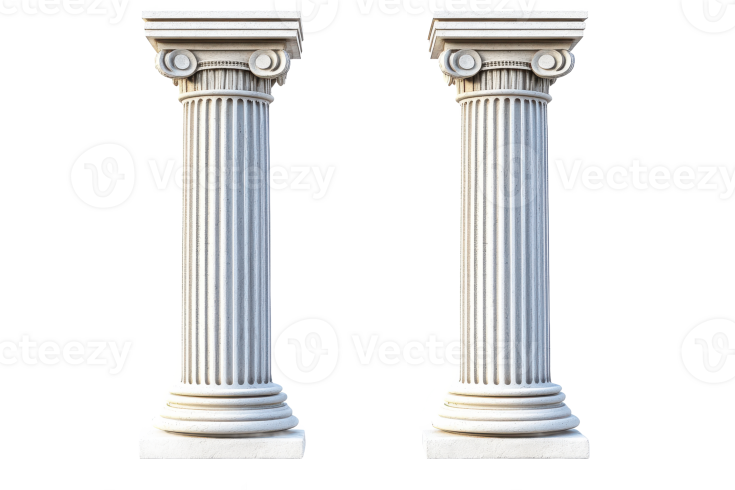 marble greek columns 3D illustration Foggy Layer png