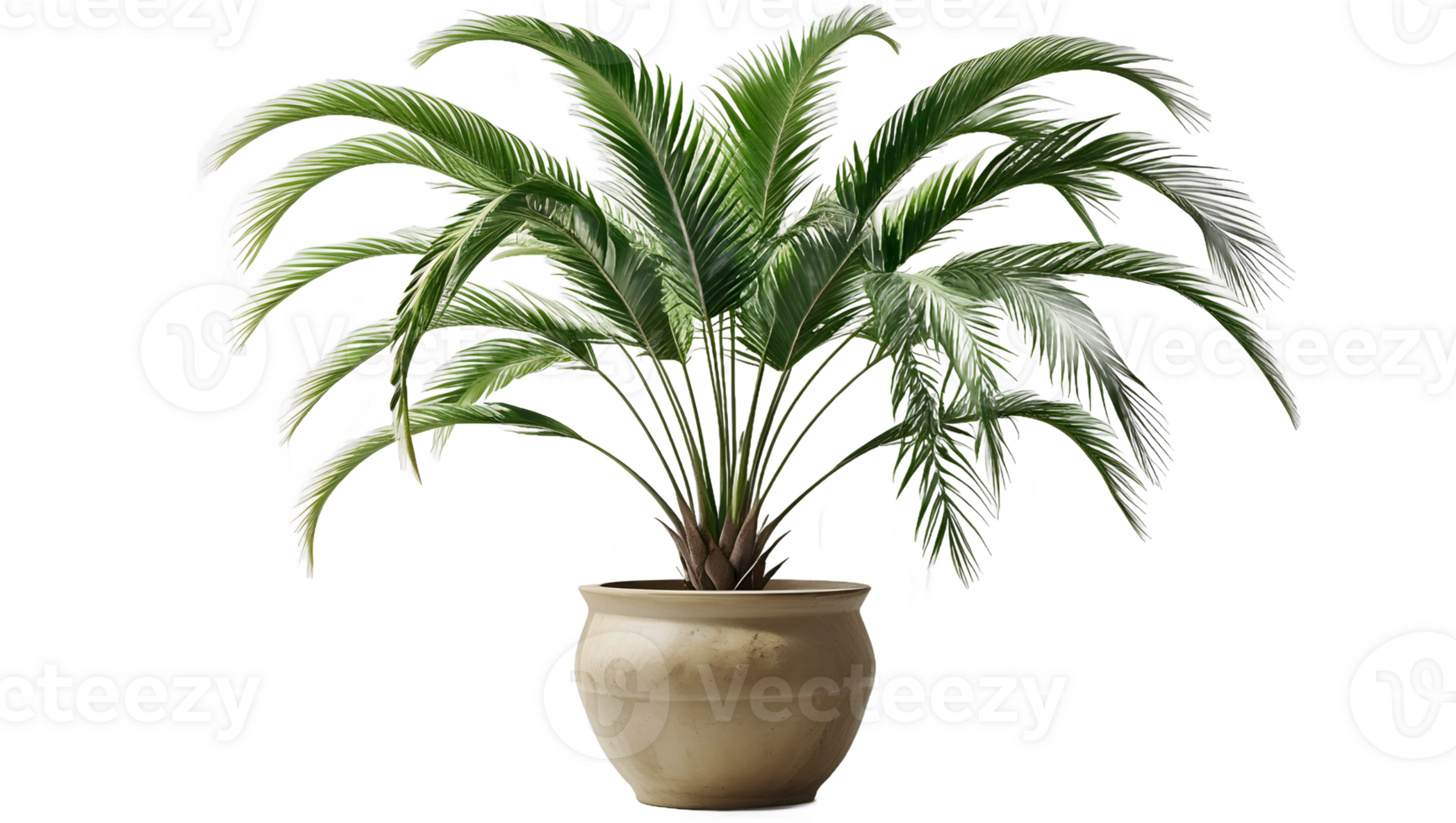 A photo of a lineup of four potted plan Ghost Haze png
