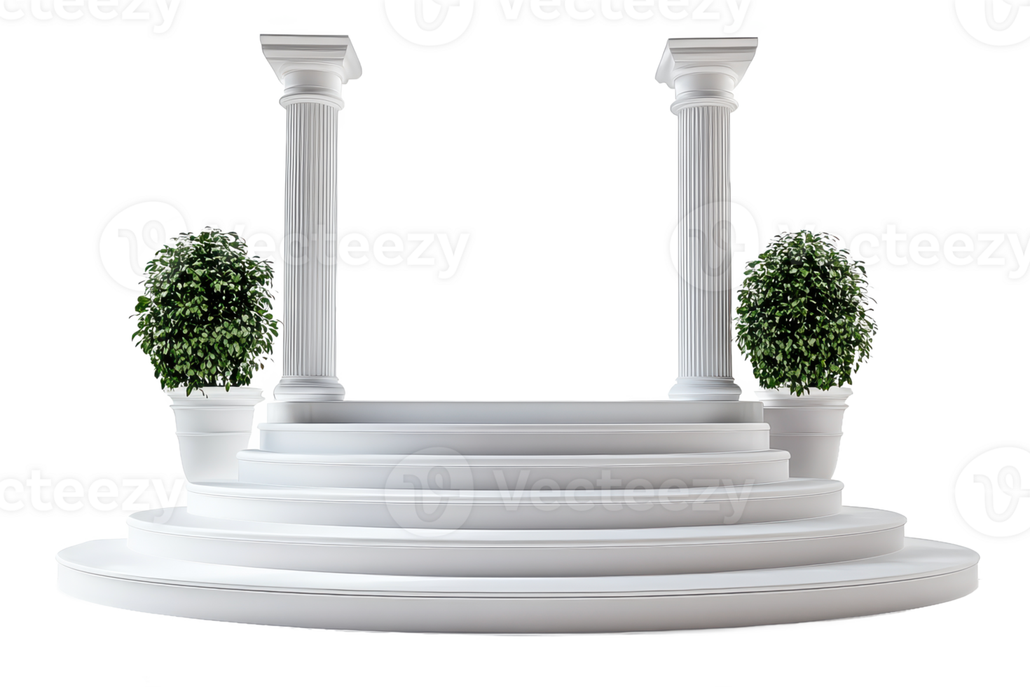marble greek columns 3D illustration Soft Beam png