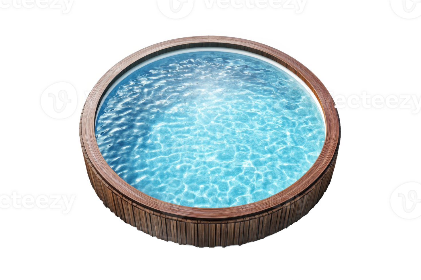 Round inflatable pool image, showcasi Misty Glaze png