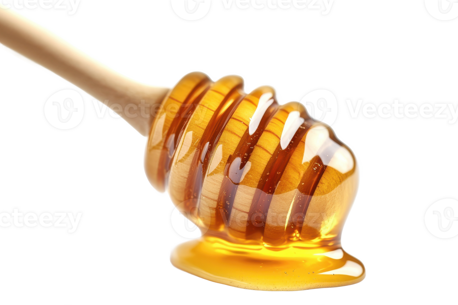 wooden honey dipper with a simple and elegant design. png