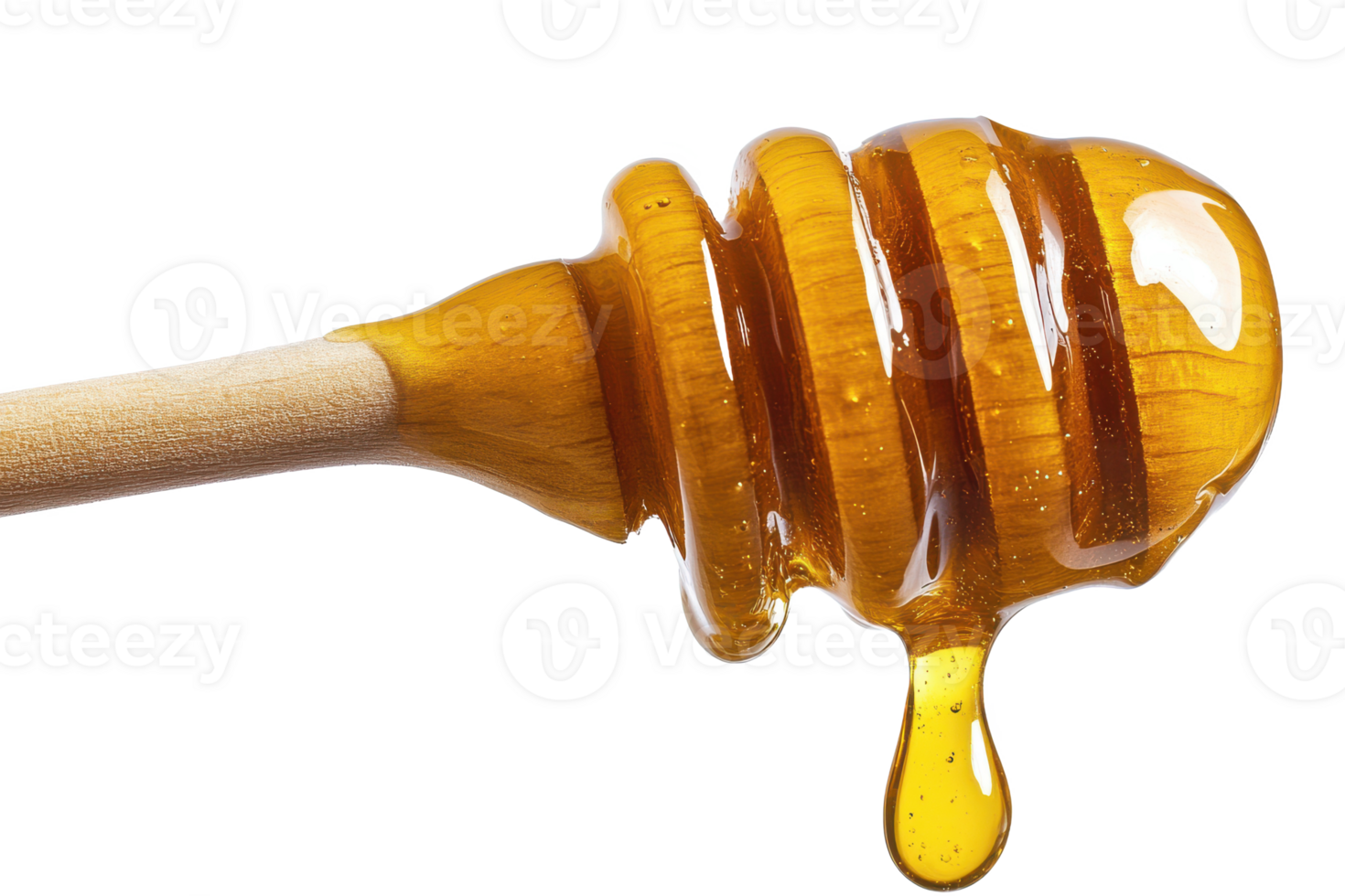 a wooden honey dipper with a simple and elegant design. png