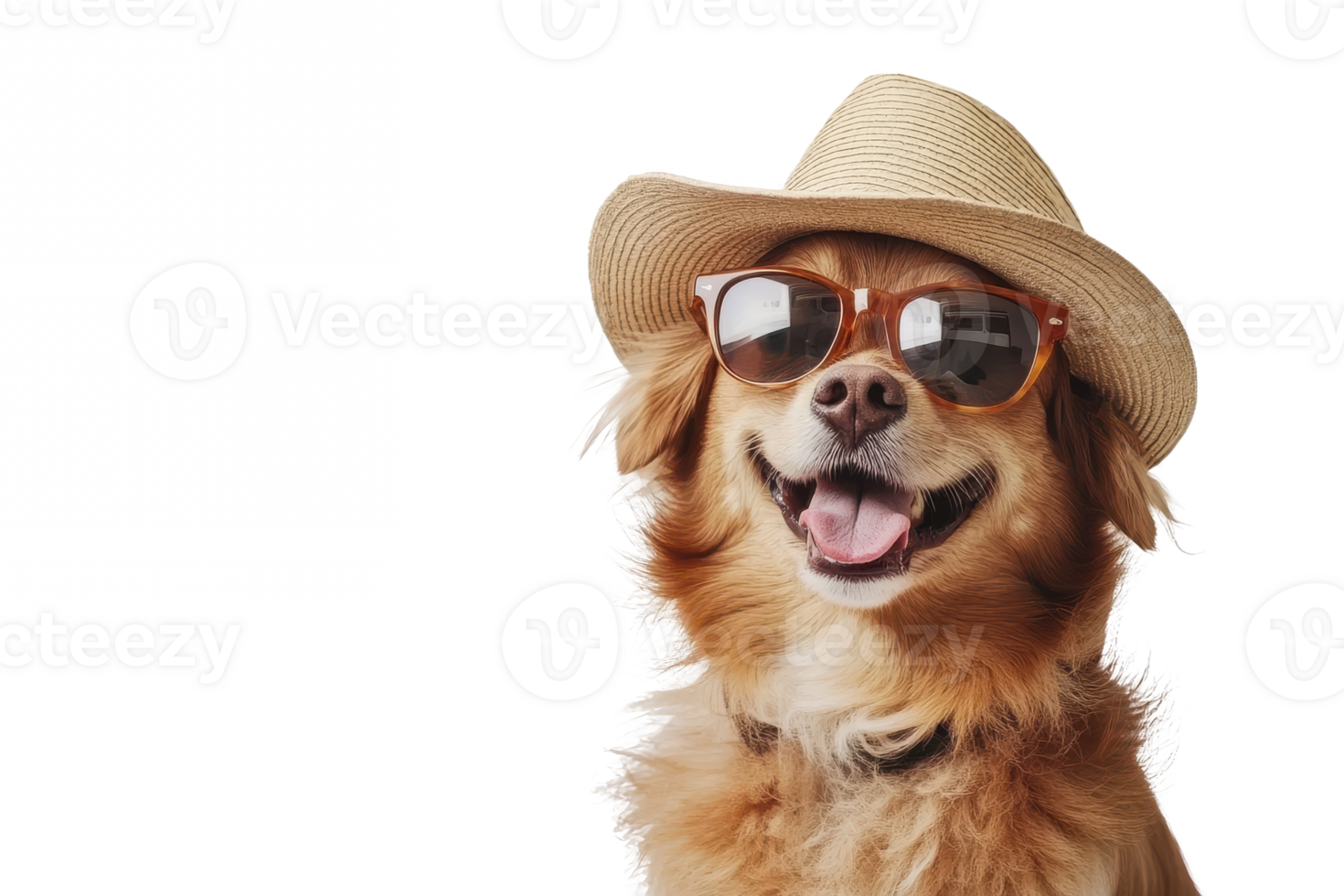 a dog wearing a hat and sunglasses with a playful and charming appearance. png