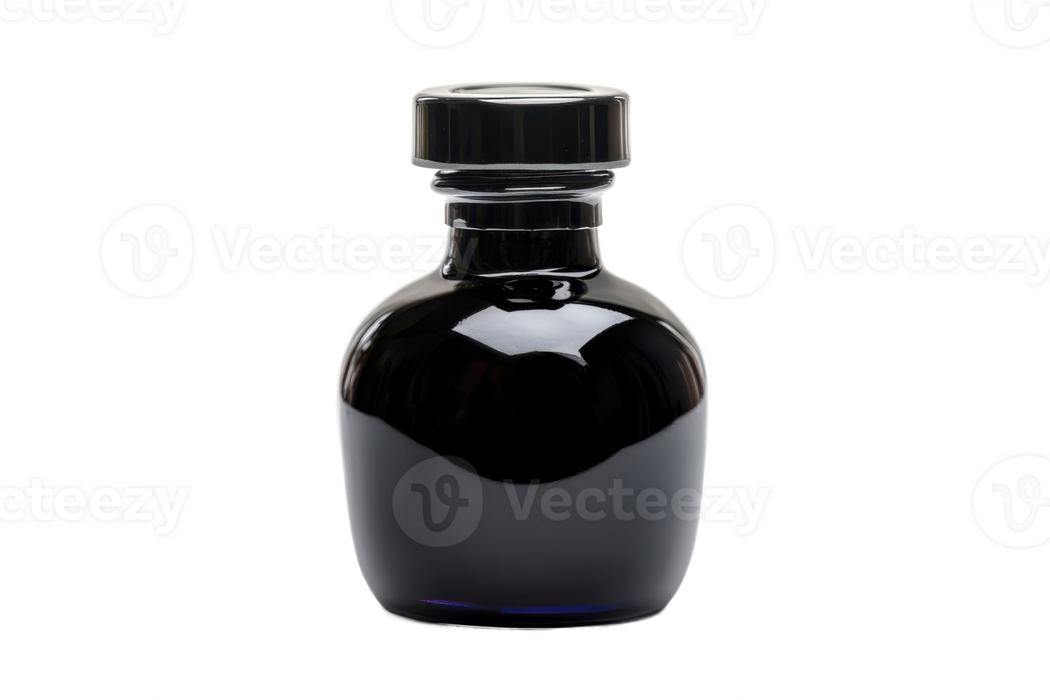 a bottle of black ink with a simple and elegant png