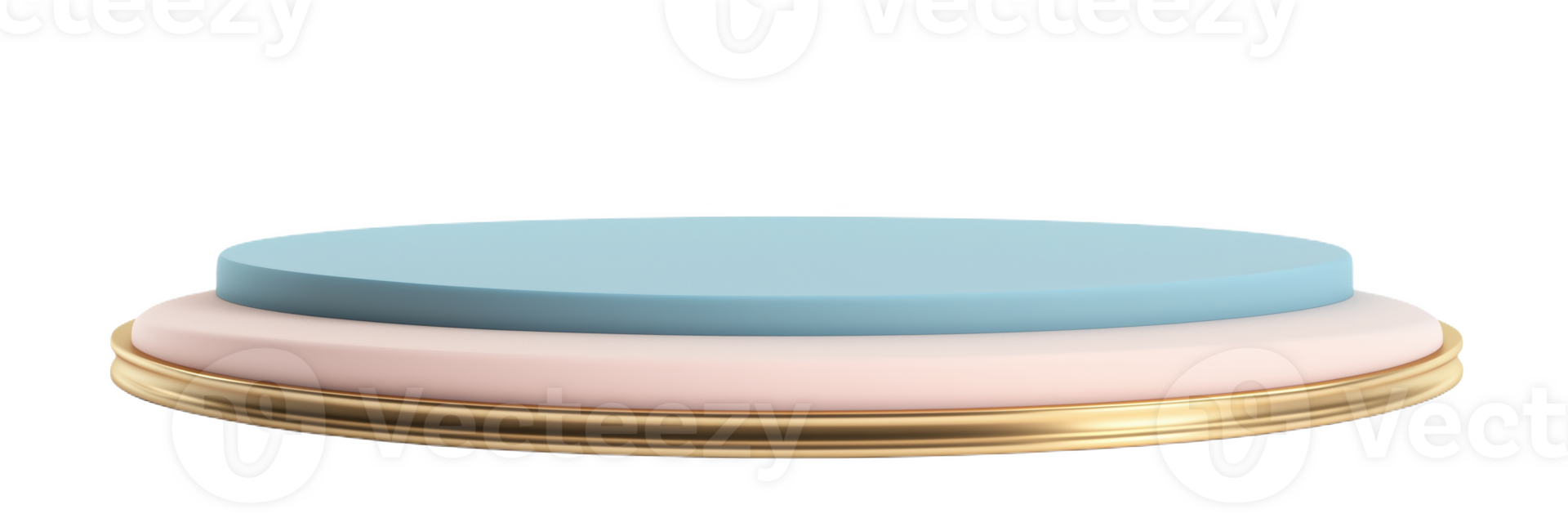 Layered curved podium in soft blue and pink enhances modern event settings png