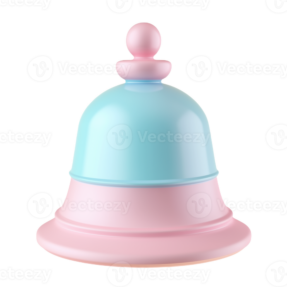 Pastel colored bell with smooth curves showcasing its elegant design and charm png