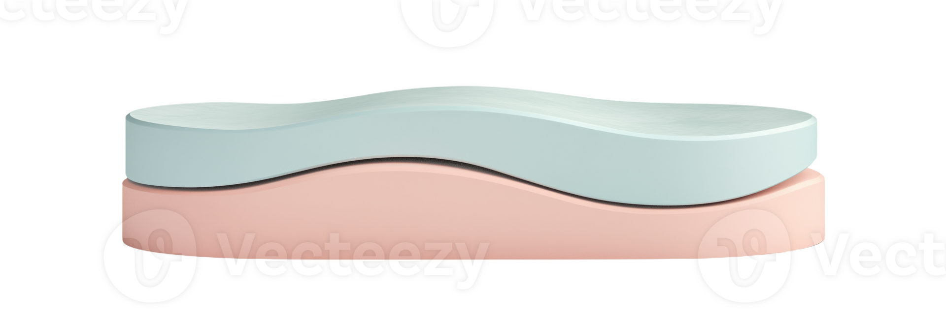 Curved podium design featuring soft blue and pink layers for modern displays and events png