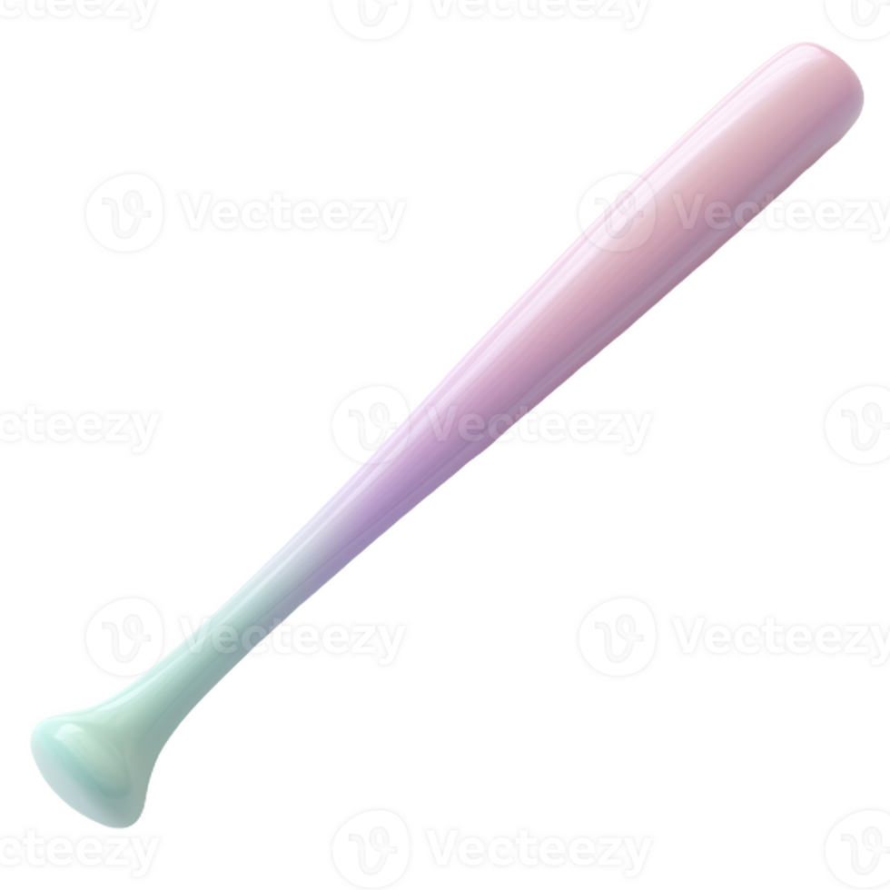 Pastel baseball bat designed for casual play perfect for sunny days in the park png