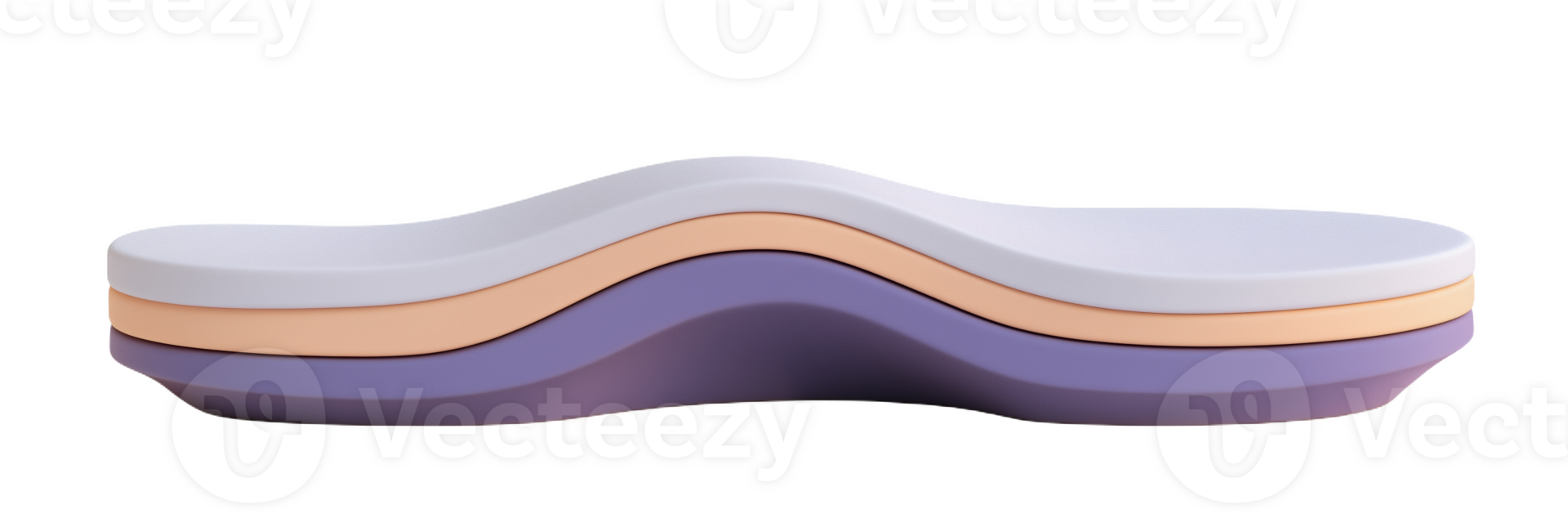 Layered curved podium showcases soft lilac tones for modern design settings png