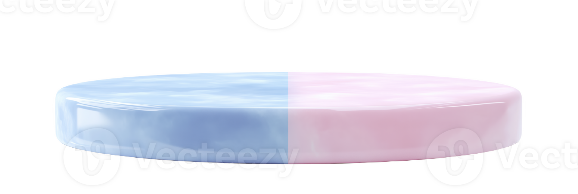 Round pastel podium in soft blue and pink hues for events or displays png
