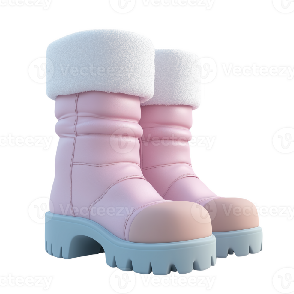 Winter boots with soft lining for comfort during cold weather png