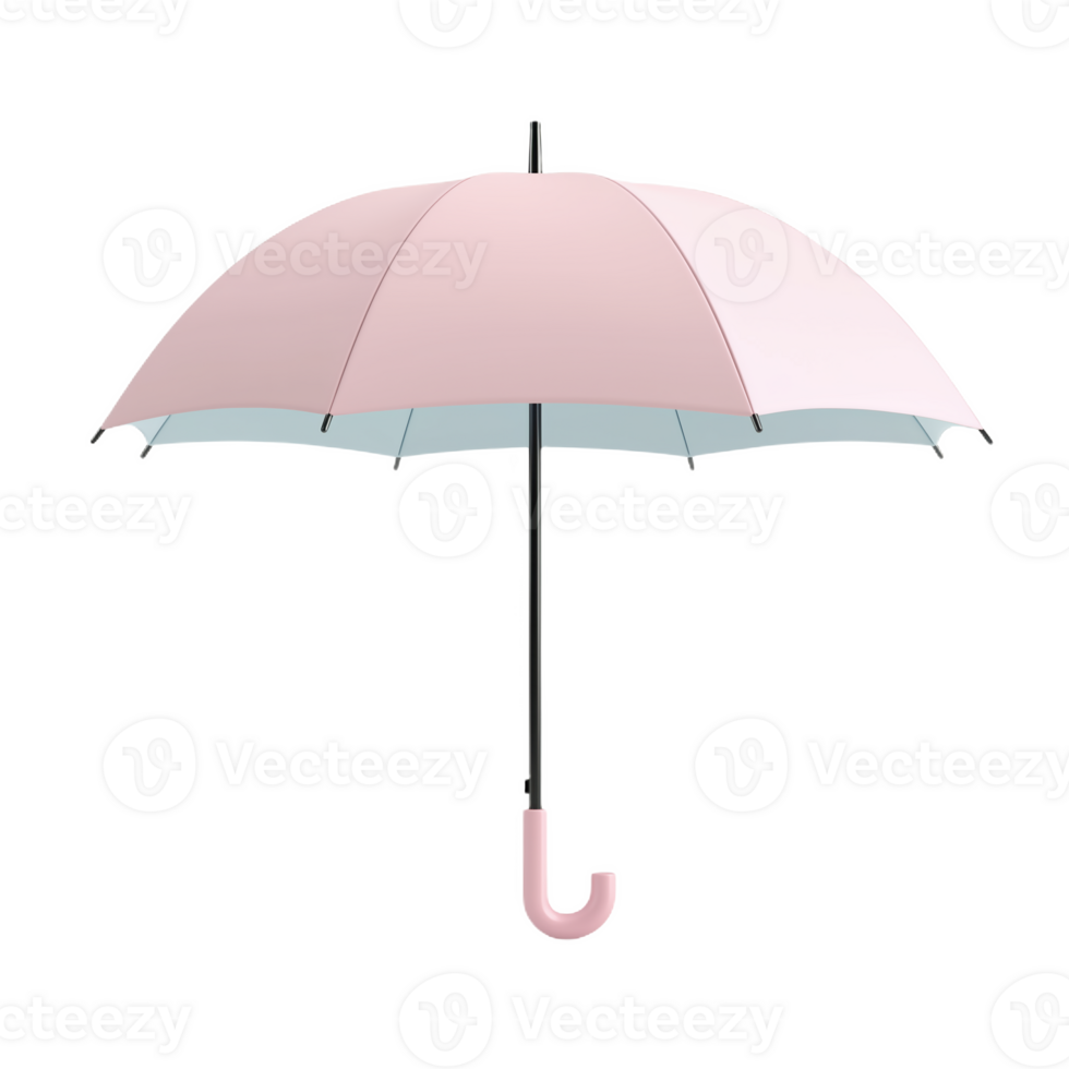 Pastel umbrella with smooth curved design perfect for light rain and sunny weather png