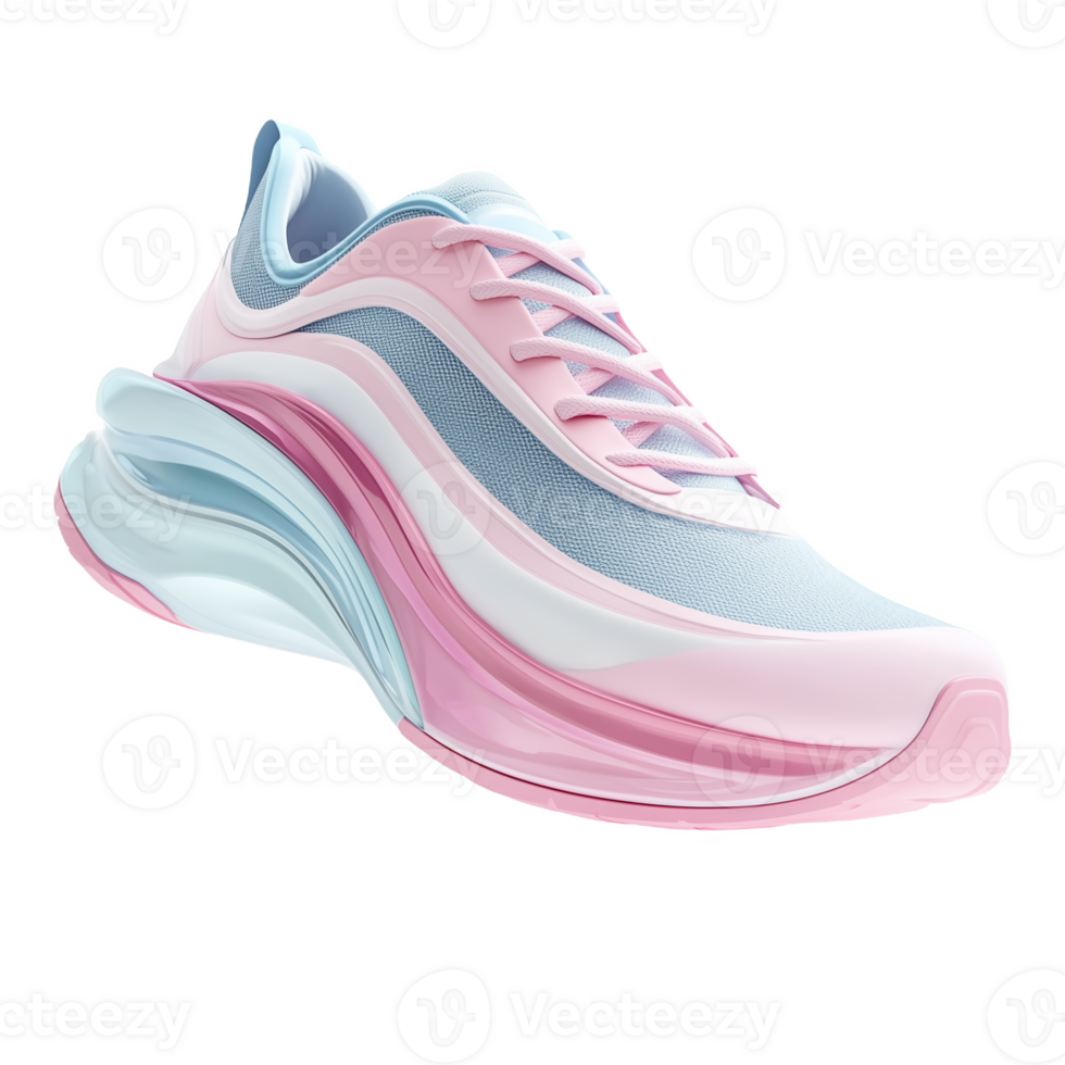 Stylish pastel pink running shoes designed for comfort and performance for all workouts png