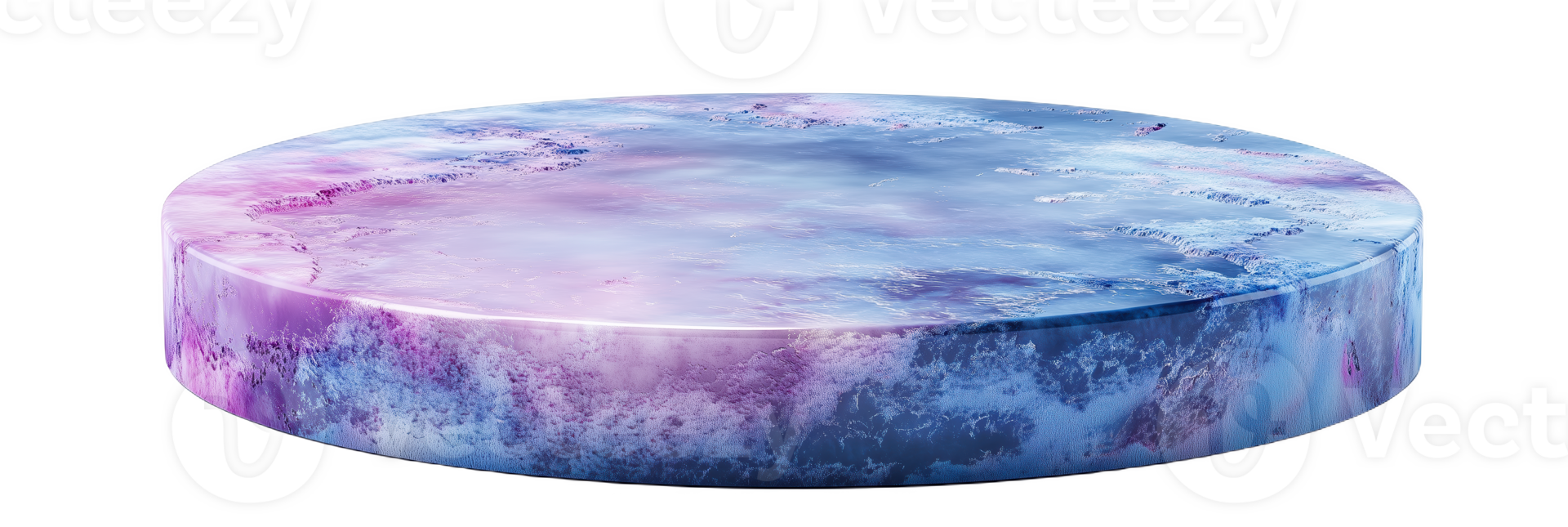 Round podium with abstract pastel tones ideal for display or presentation settings png