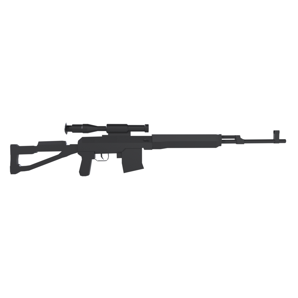 Sniper rifle design isolated on transparent png