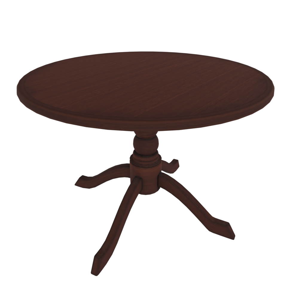 Elegant round wooden table designed for various settings png