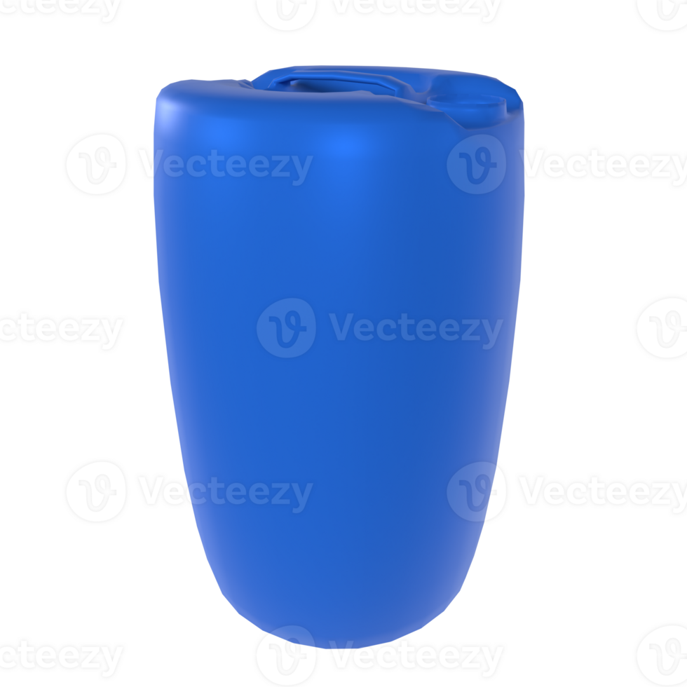 Blue storage container with lid isolated on transparent png