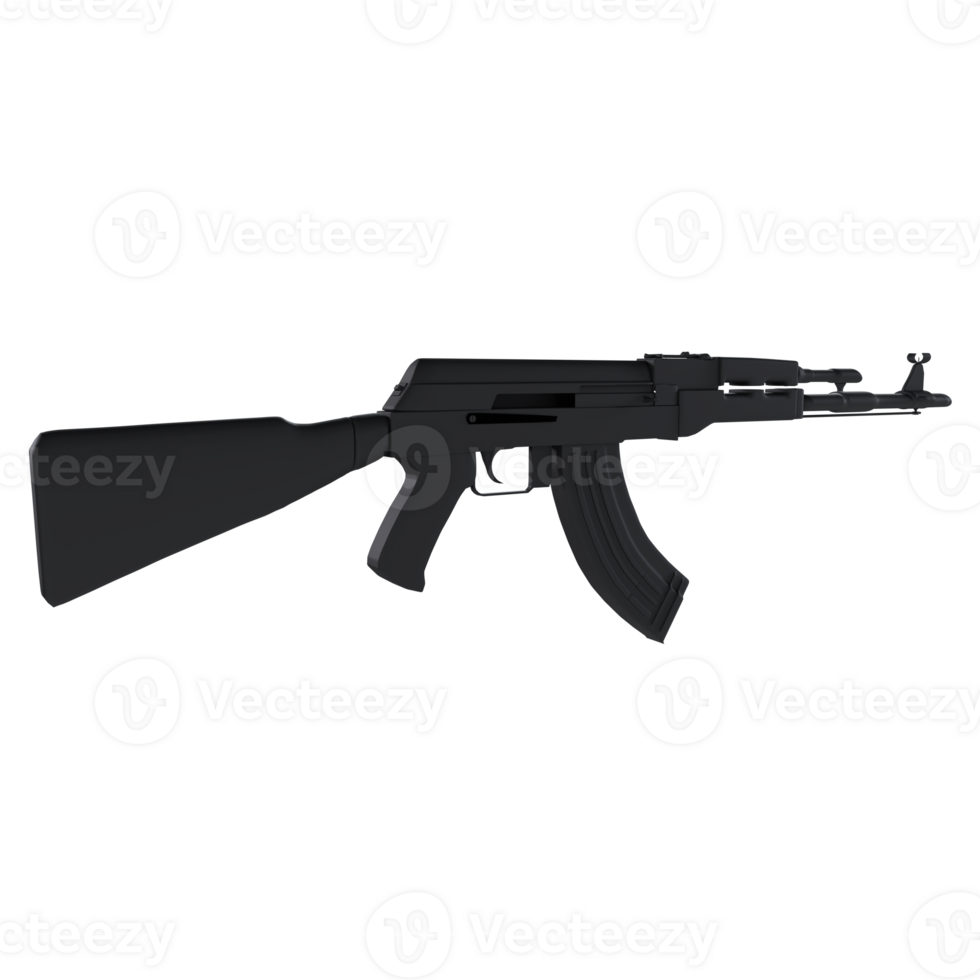 Assault rifle isolated on transparent png