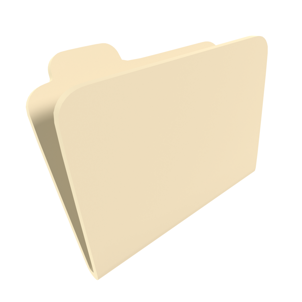 Beige file folder isolated on transparent png