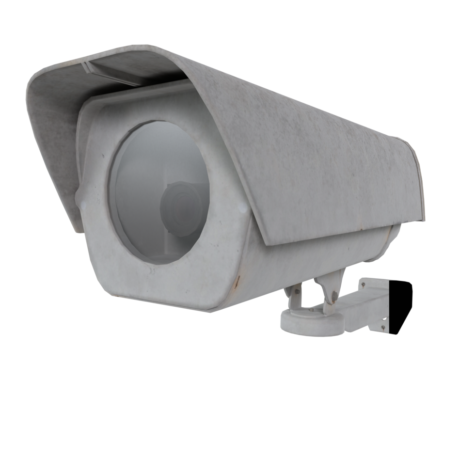 3D render of a surveillance camera with a cover png