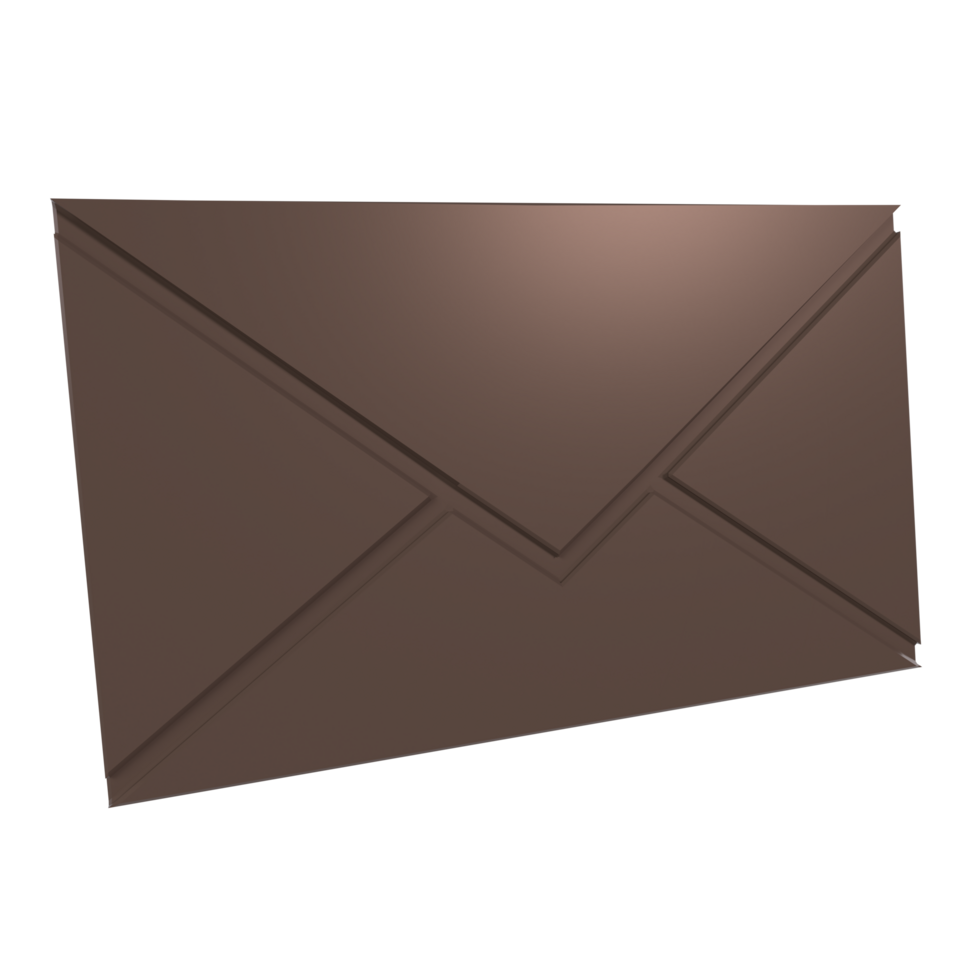 Brown envelope isolated on transparent png