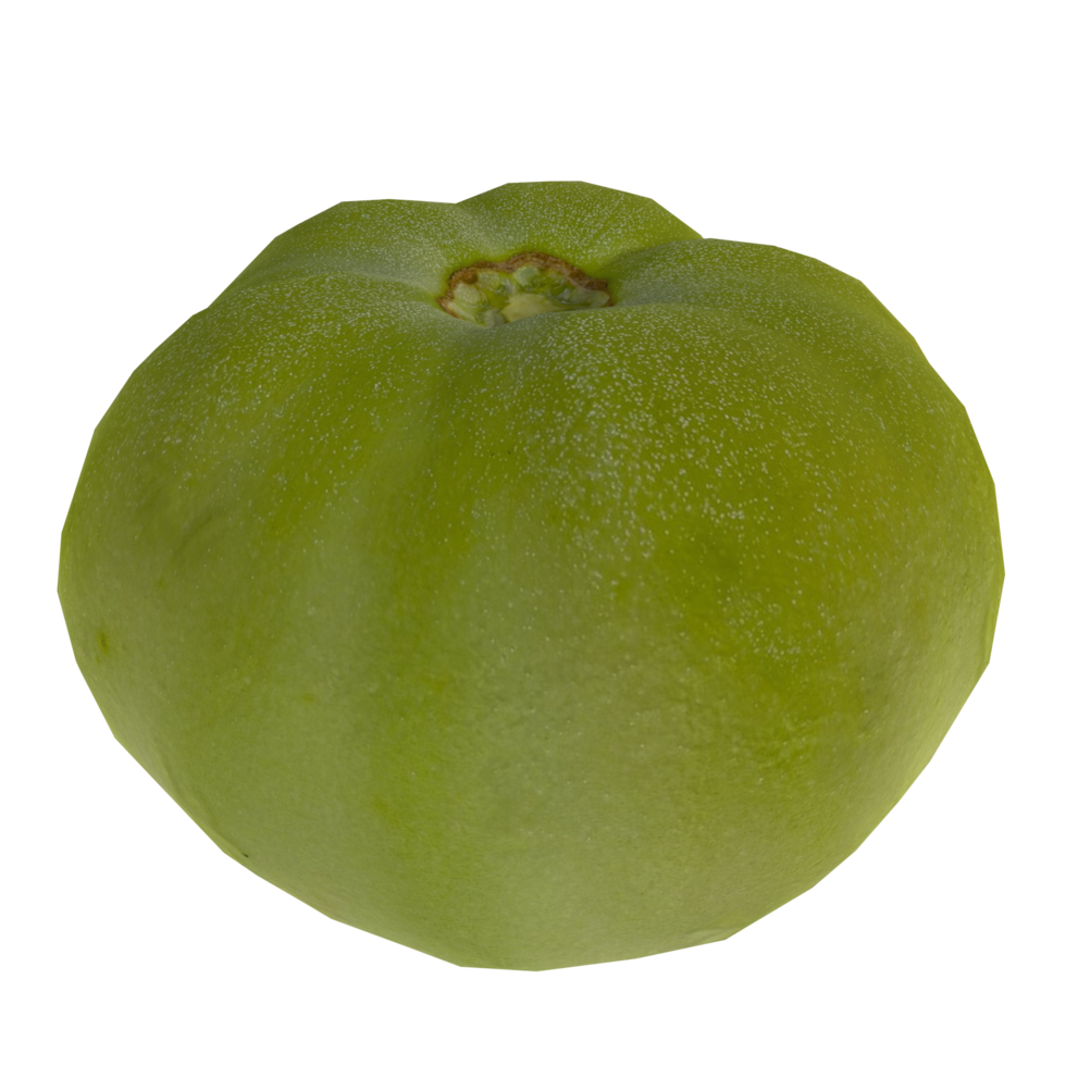 Green apple 3d rendering showcasing texture and shape in detail png