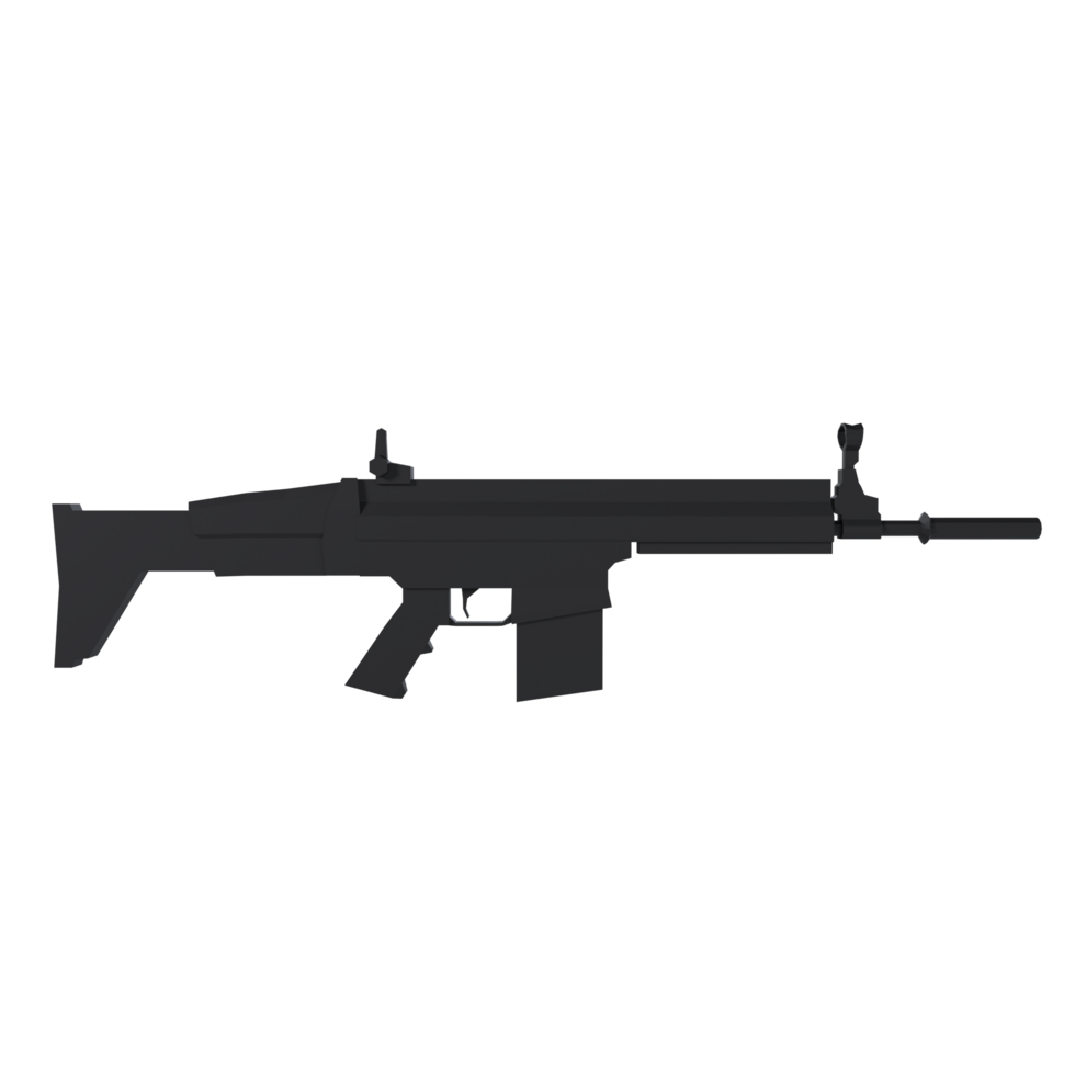 Modern rifle design isolated on transparent png
