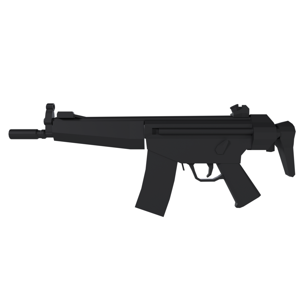 Modern firearm isolated on transparent png