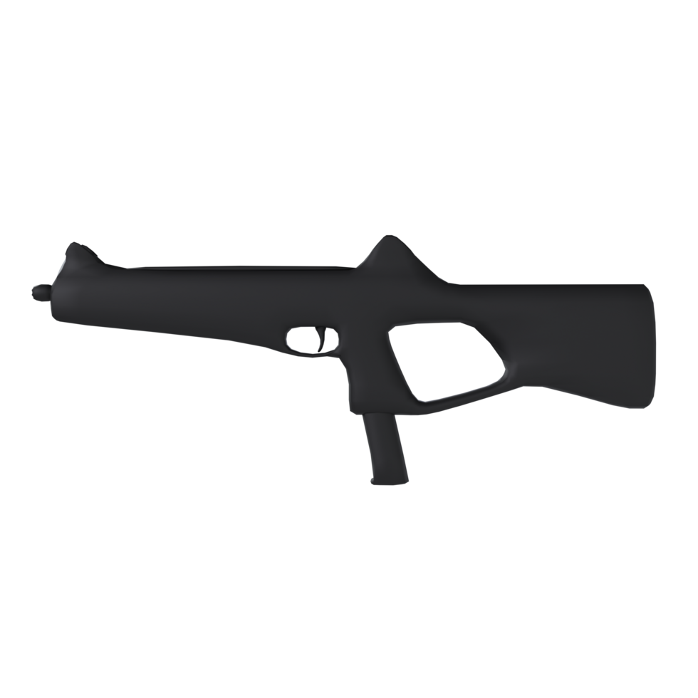 Black rifle silhouette isolated on transparent png