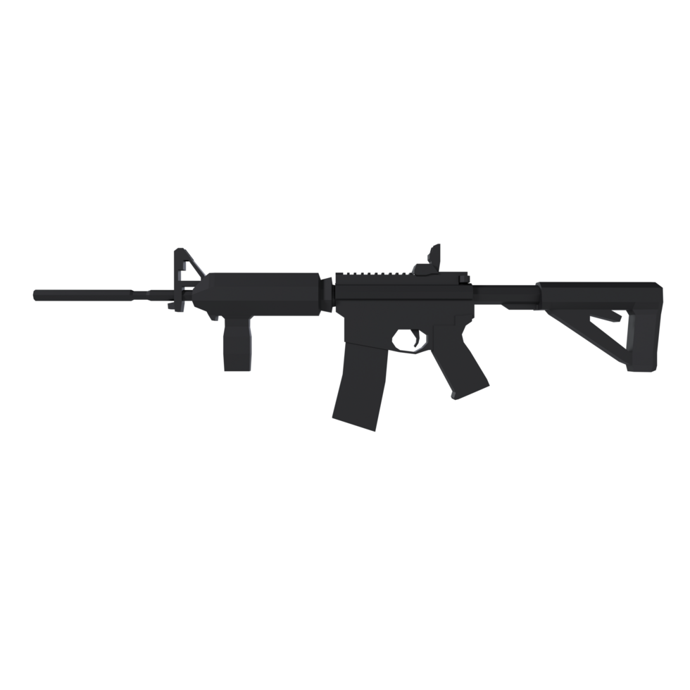 Assault rifle design isolated on transparent png