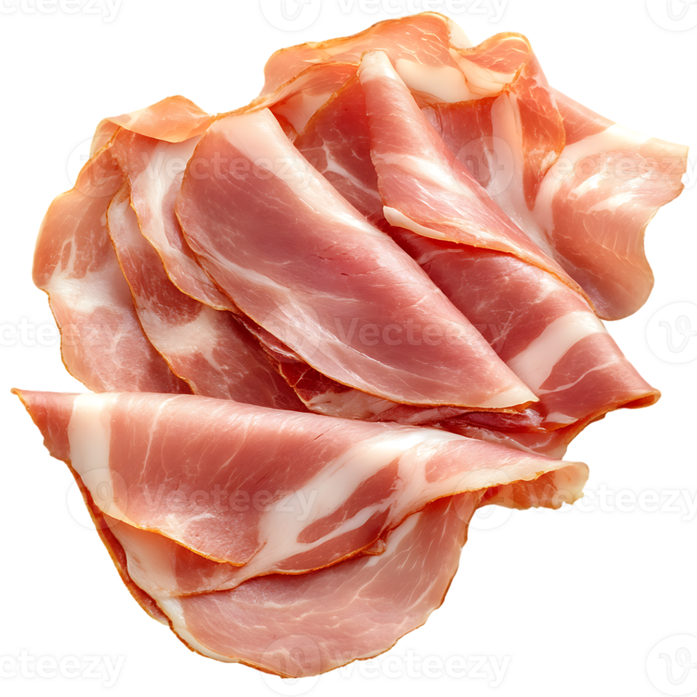 Sliced ham, appetizer png