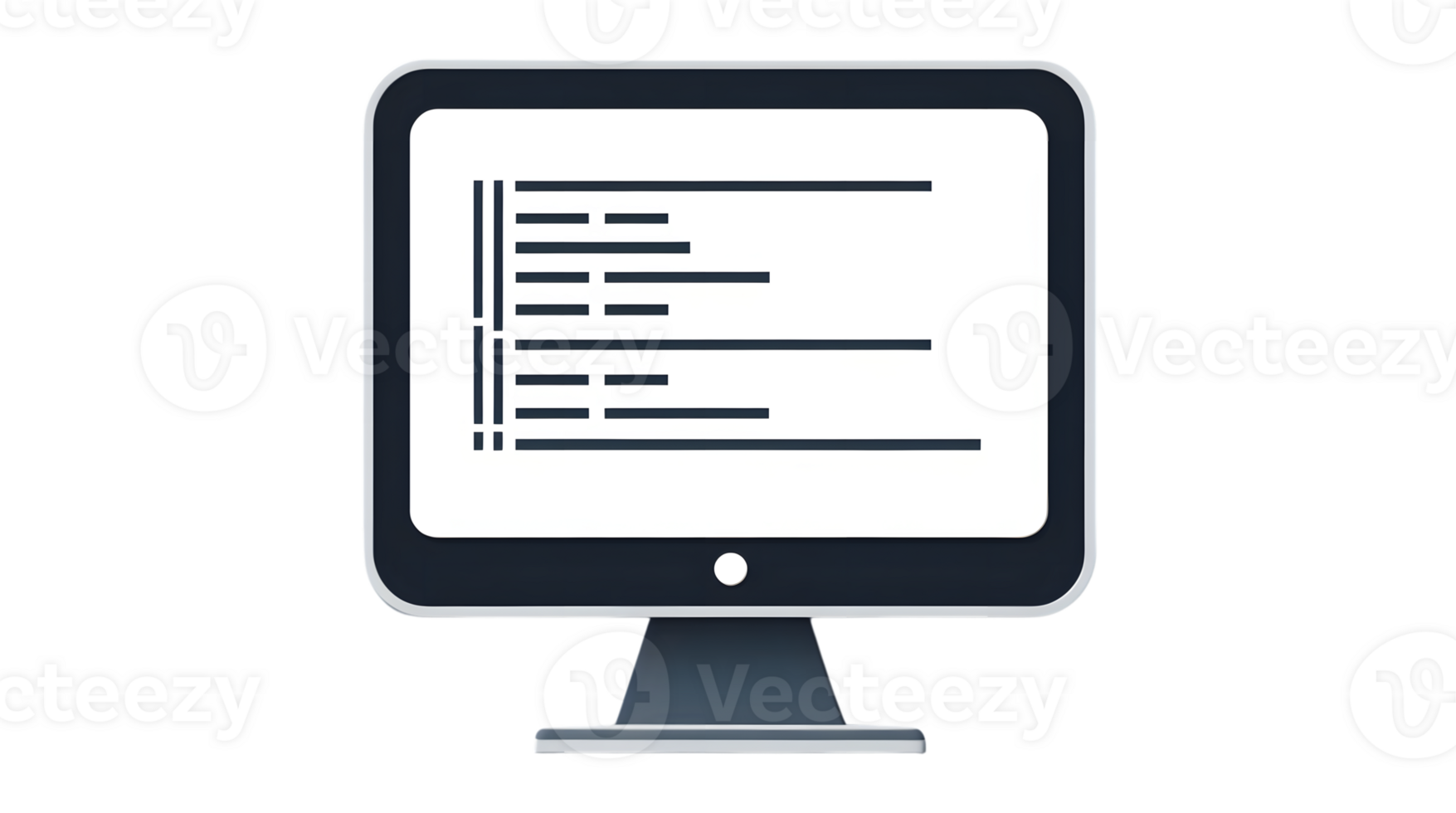 Computer Monitor Displaying Text Document Interface png