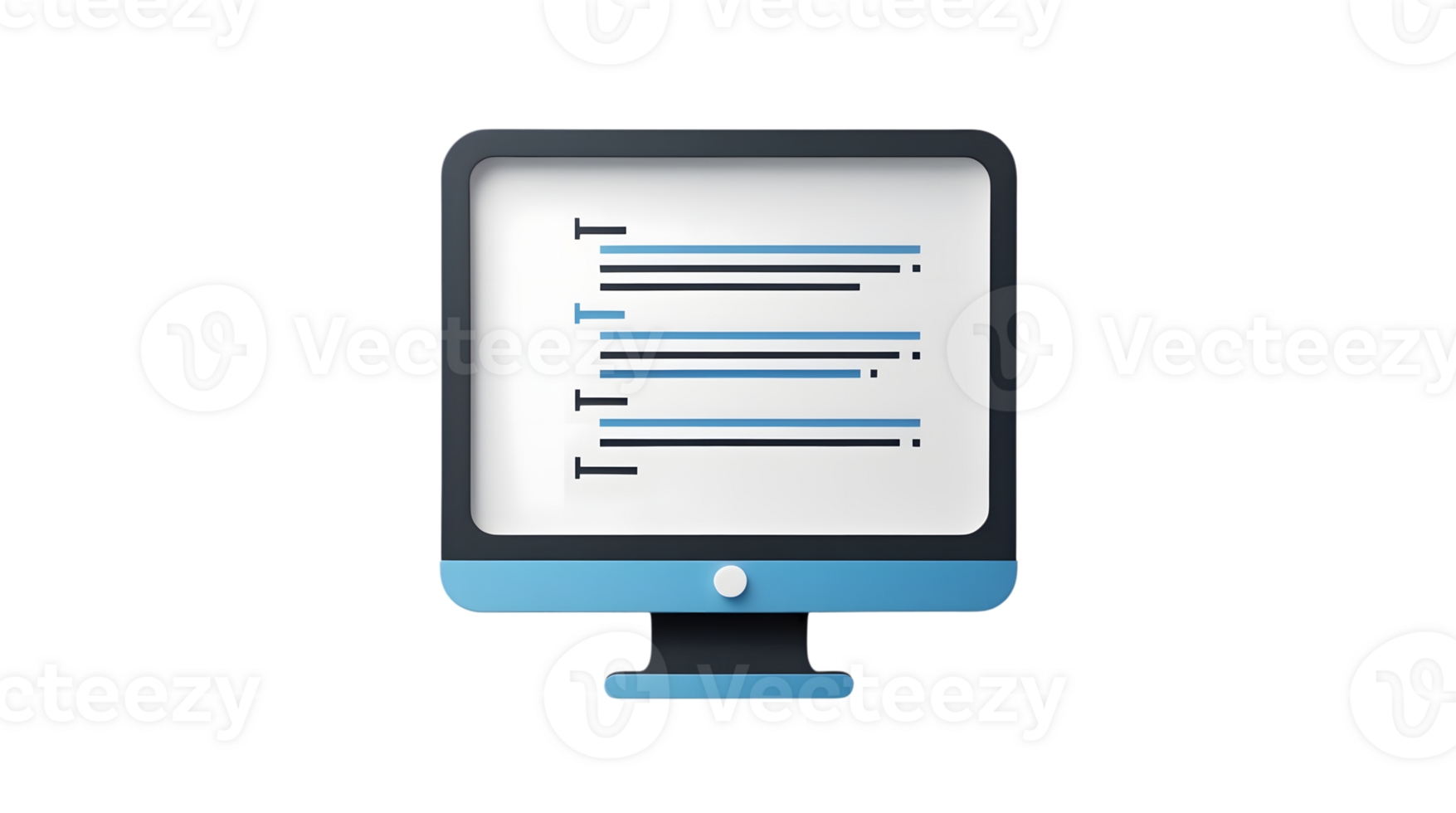 Computer Screen Displaying Textual Content with Placeholder Lines png