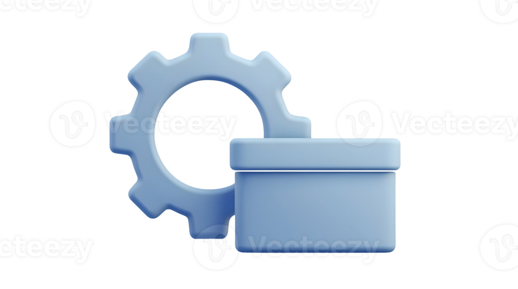 Gear and Box Icon for Technology and Settings Themes png