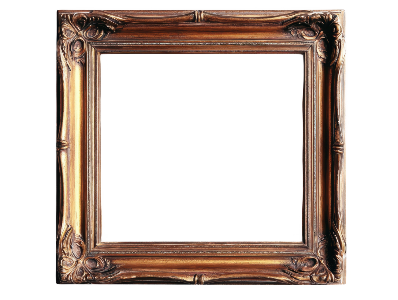 Elegant vintage picture frame png