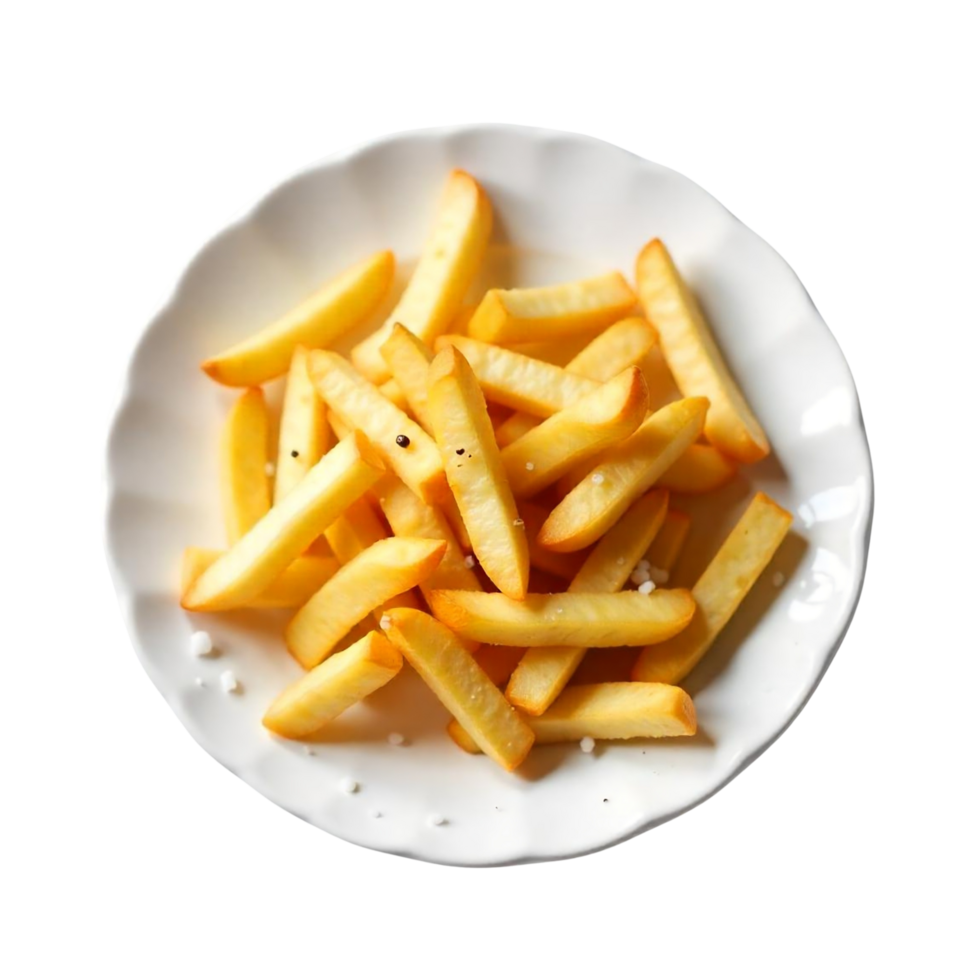 Fries fried on a plate png