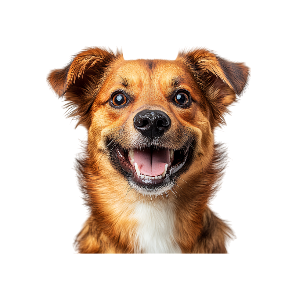 Happy Dog Face Against Transparent Background png