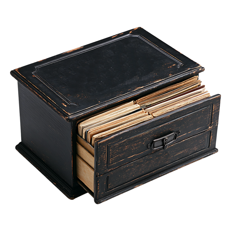 A black box with a drawer png