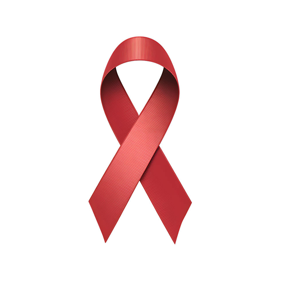 Red Ribbon AIDS HIV Awareness Symbol isolated on transparent background png